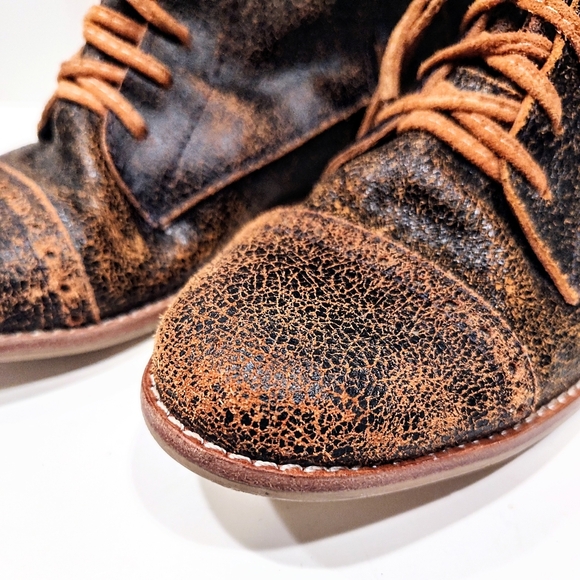 Sibyl Vane Distressed Leather Knee High Riding Boots Women 37 Equestrian Gaucho - Picture 15 of 15